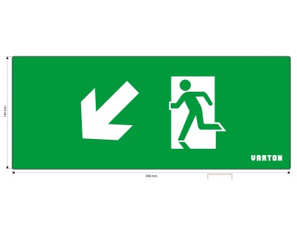Знак "фигура/стрелка влево вниз" для аварийно-эвакуационного светильника IP20