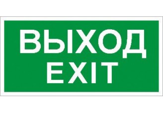 Пиктограмма ПЭУ 011 «Выход/Exit» (130х260) СВЕТ.ТЕХНОЛОГИИ