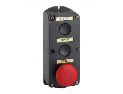 Пост кнопочный ПКЕ 212-3-У3-IP40-КЭАЗ (красный гриб)