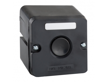 Пост кнопочный ПКЕ 212-1-У3-IP40-КЭАЗ (черная кнопка)