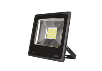 Прожектор (LED) 50Вт 3800лм дневной 6500К IP65 черный Gauss
