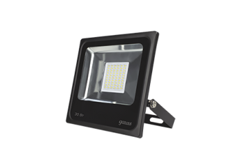 Прожектор (LED) 30Вт 2200лм дневной6500к IP65 черный Gauss