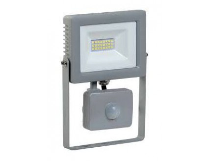 Прожектор с датчиком движения (LED) 20Вт 1600лм дневной 6500К IP44 серый IEK