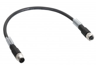 Шина ТМ7, прямой M12-B 4pin, Male-Female, 0,3м
