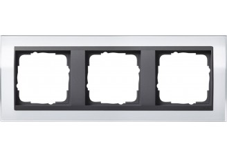 Рамка 3 поста белый/гл. антрацит Event Clear