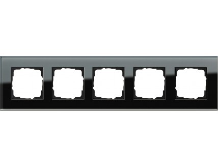 Рамка 5 постов стекло чёрное ESPRIT