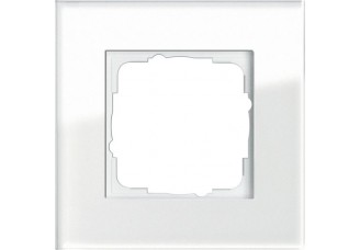 Рамка 1 пост стекло белое ESPRIT