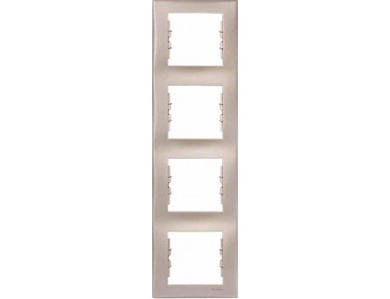 Рамка 4-пост вертик. титан Sedna