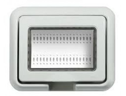 Рамка с крышкой 3 мод белая IP55 Idrobox