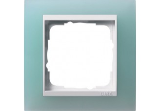 Рамка 1 пост матовый зеленый/гл. белый EVENT