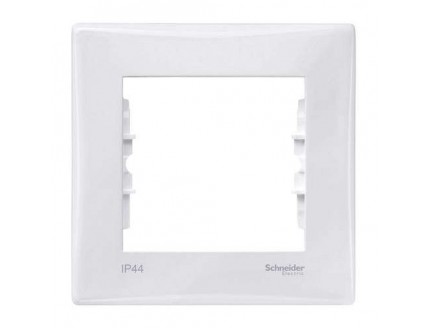Рамка 1 пост IP44 белая Sedna