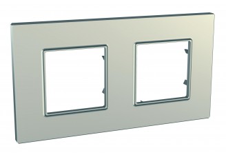 Рамка 2 поста титан Unica Quadro