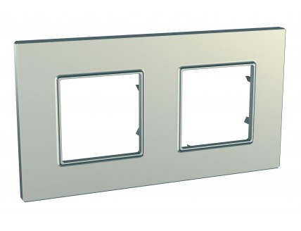 Рамка 2 поста титан Unica Quadro