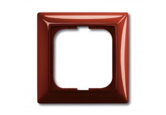 Рамка 1-пост. со сменным элементом фойе-красный Basic 55