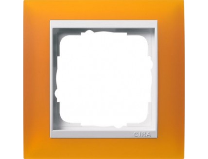 Рамка 1 пост матовый янтарный/гл. белый EVENT