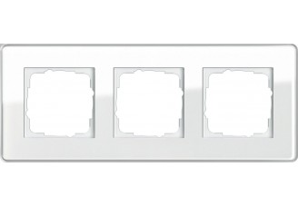 Рамка 3 поста стекло белое GlassC ESPRIT