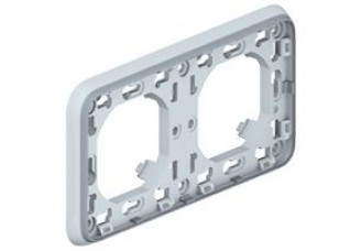 Рамка 2 пост. горизонтальная с суппортом серая IP 55 Plexo 55