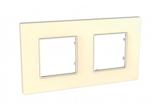 Рамка 2 поста бежевый Unica Quadro
