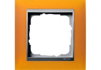Рамка 1 постматовый янтарный/алюминий EVENT