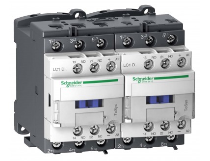 КОНТАКТОР РЕВЕРС. D 3Р, 18 A, НО+НЗ, 24V DС, 2.4 ВТ, РАСШ. ДИАПАЗОН, ОГРАН. ПЕРЕНАПРЯЖЕНИЙ, ЗАЖИМ П