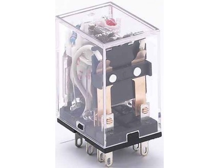 Промежуточное реле 2 конт. с инд. LED 5А 220В AC ПР-