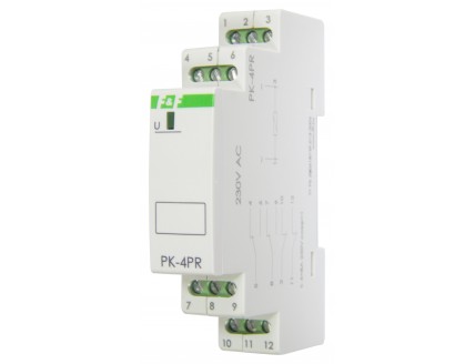 Реле промежуточное РК-4PR 230В АС, 4х8А, 2P, 2R, IP 20