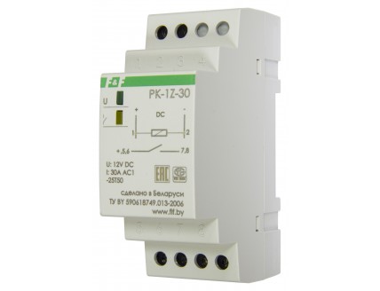 Реле промежуточное РК-1Z-30 12B DC, 30A, 1Z, IP 20