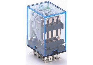 Промежуточное реле 4 конт. с инд. LED 5А 12В DC ПР-1