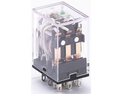 Промежуточное реле 3 конт. с инд. LED 5А 12В DC ПР-1