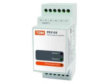 Реле контроля уровня РКУ-04 10А 230/400В-DIN (без датчиков) TDM