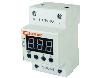 Реле контроля напряжения РН 2 63А-220В (LED-дисплей) TDM
