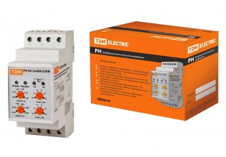 Реле контроля 3-фазного напряжения РН 04-3х400/230В TDM