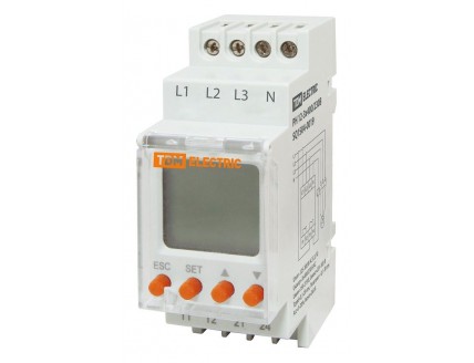 Реле контроля напряжения РН 12-3х400/230В (LCD-дисплей, 1нр+1нз-контакты) TDM