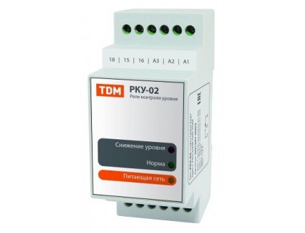 Реле контроля уровня РКУ-02 10А 230/400В-DIN без датчиков TDM