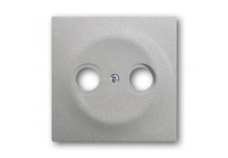 Накладка TV+FM розетки серебристый металлик impuls