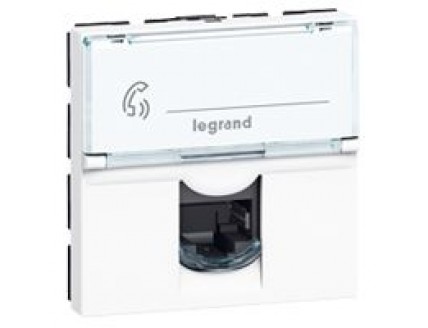 Розетка PC/RJ45 2 мод. FTP кат.5e Mosaic/Legrand
