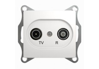 Розетка TV-R проходная 4DB белый GLOSSA
