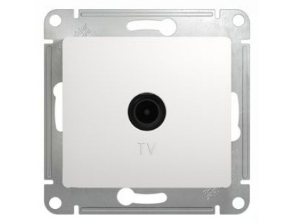 Розетка TV Glossa одиночная 1DB белый