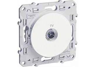 Розетка TV-коннектор Odace белая