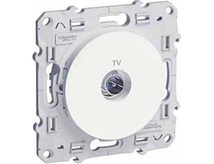 Розетка TV-коннектор Odace белая