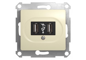 Розетка USB беж. GLOSSA