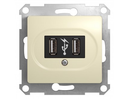 Розетка USB беж. GLOSSA