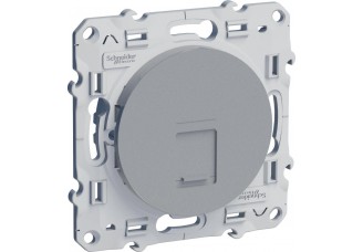 Розетка PC Odace одиночная RJ45 Кат 5 алюминий