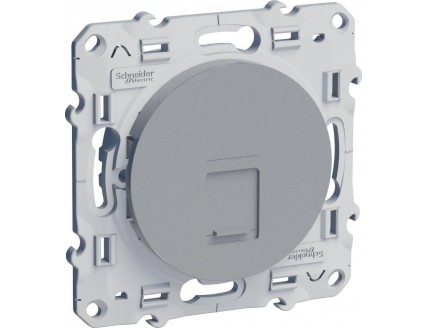 Розетка PC Odace одиночная RJ45 Кат 5 алюминий