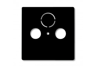 Накладка TV+FM(SAT) розетки шато/черный Basic 55
