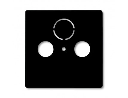 Накладка TV+FM(SAT) розетки шато/черный Basic 55