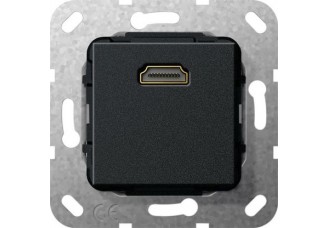 Розетка HDMI инвертирующий адаптер антрацит System 55
