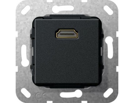 Розетка HDMI инвертирующий адаптер антрацит System 55