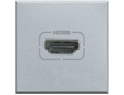 Розетка HDMI 2 мод. винтовое подключение алюминий AXOLUTE