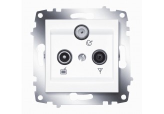 Розетка TV-R-SAT оконечная белая Cosmo